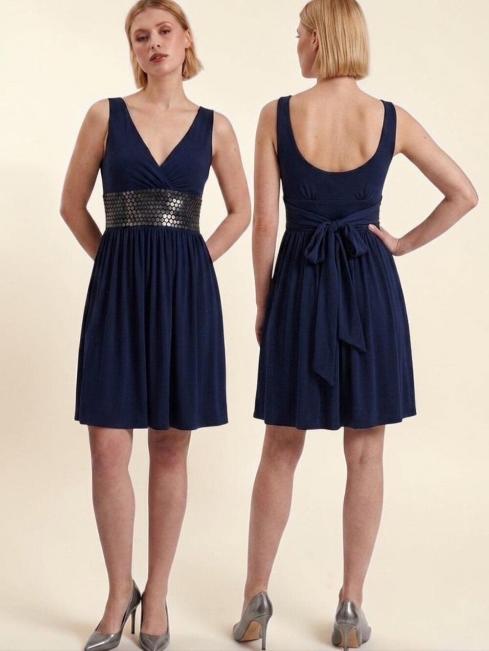 TED BAKER Balloon Skirt Coin Belt Cocktail Dress - Size 4